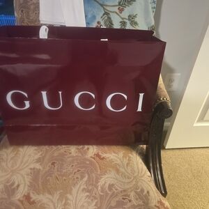 Gucci Burgundy Shopping Bag
